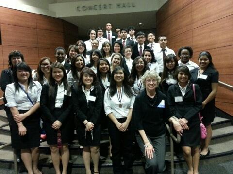 HOSA students pose at their Austin Competition Jan. 18.