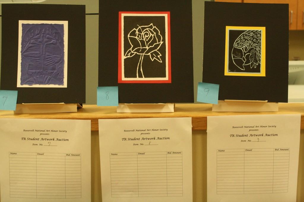 Silent Auction in Teacher Work Room