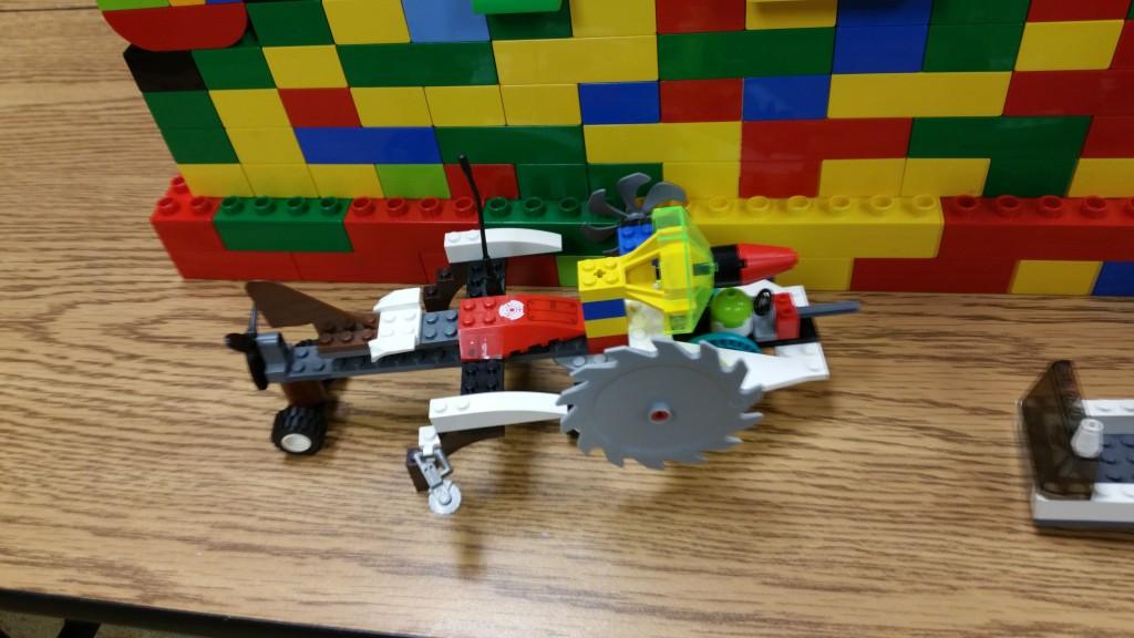 Students build with legos, code
