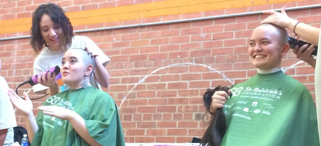 Sophomore shaves head for charity