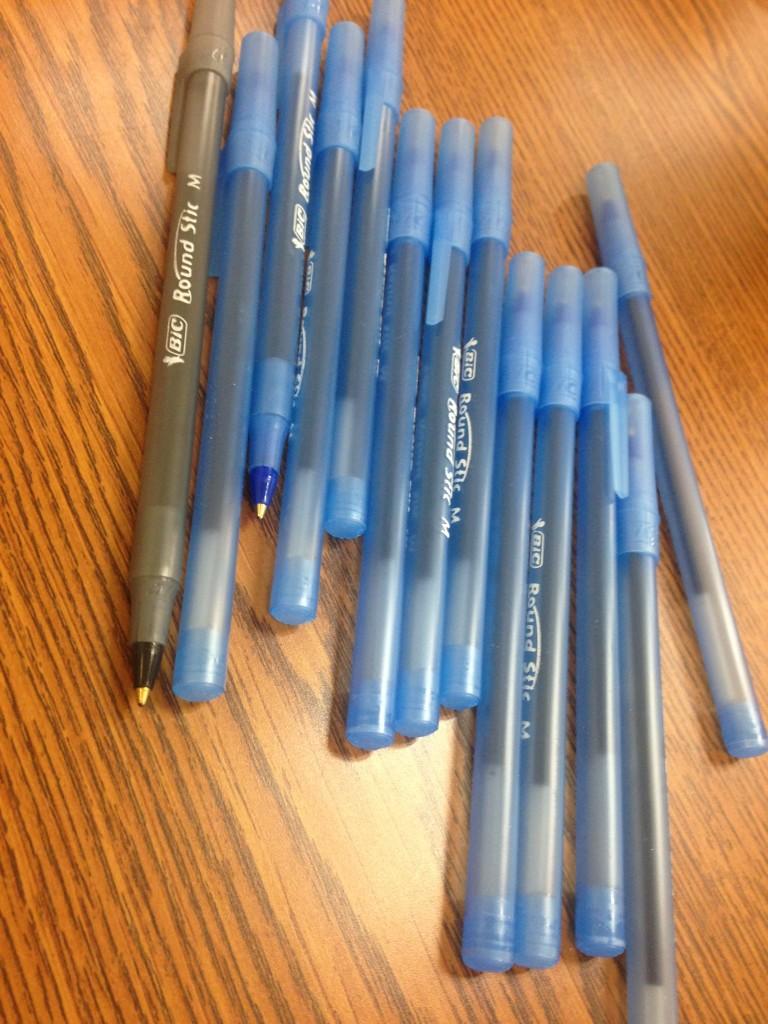 Most popular writing utensils