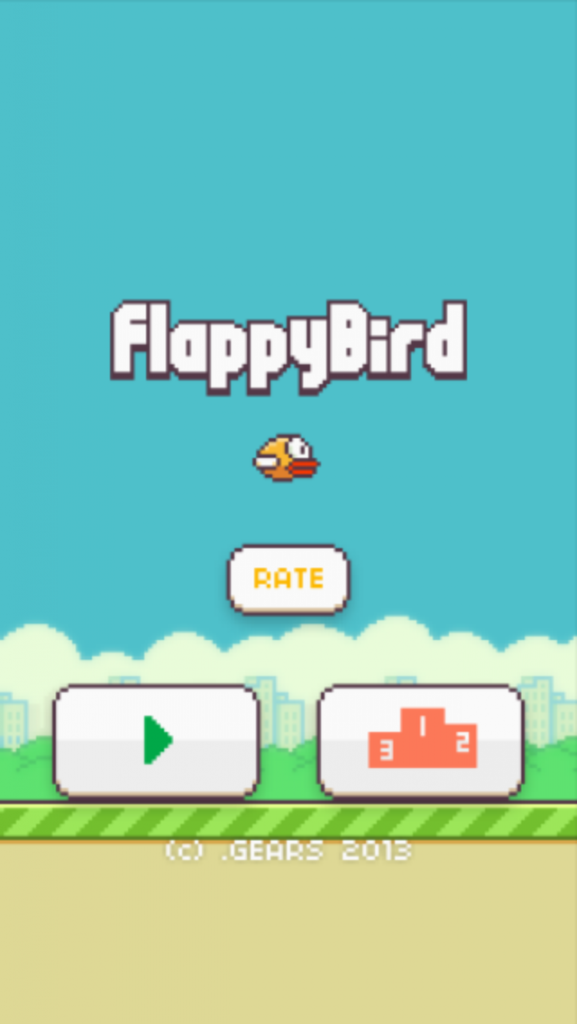 Original Flappy Bird app.