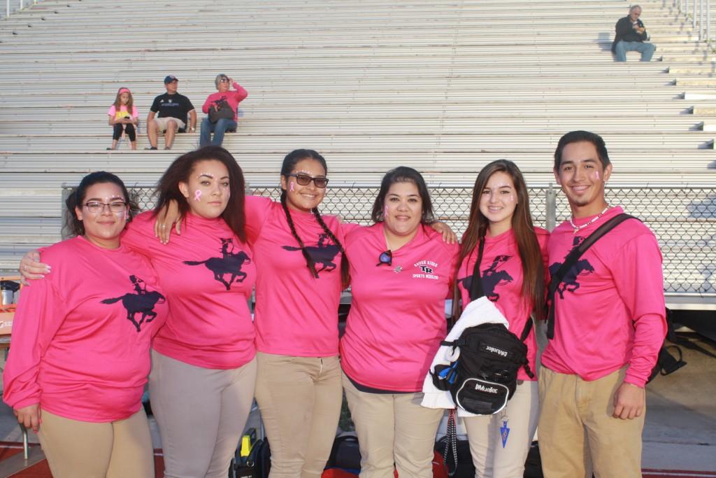 TR Trainers supporting Pink Out and wearing the 2016 Pink Out Shirts that they sold. 
